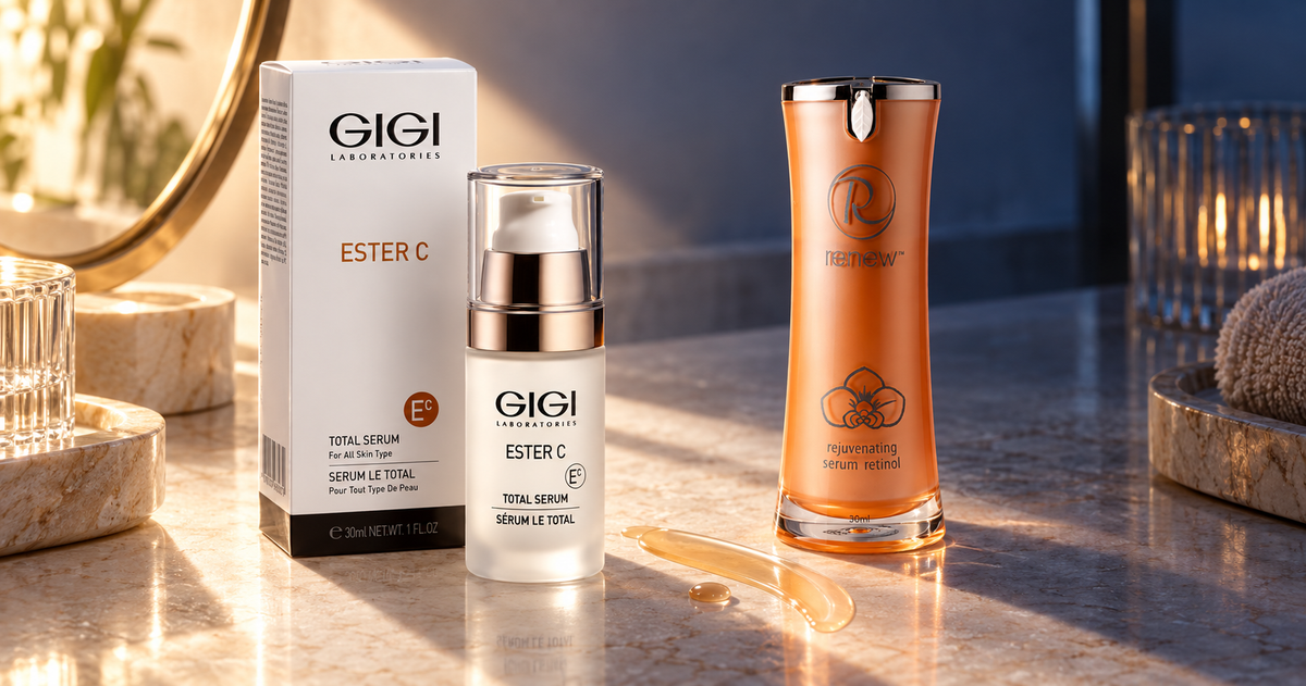 Vitamin C a retinol v ranní a večerní péči o pleť