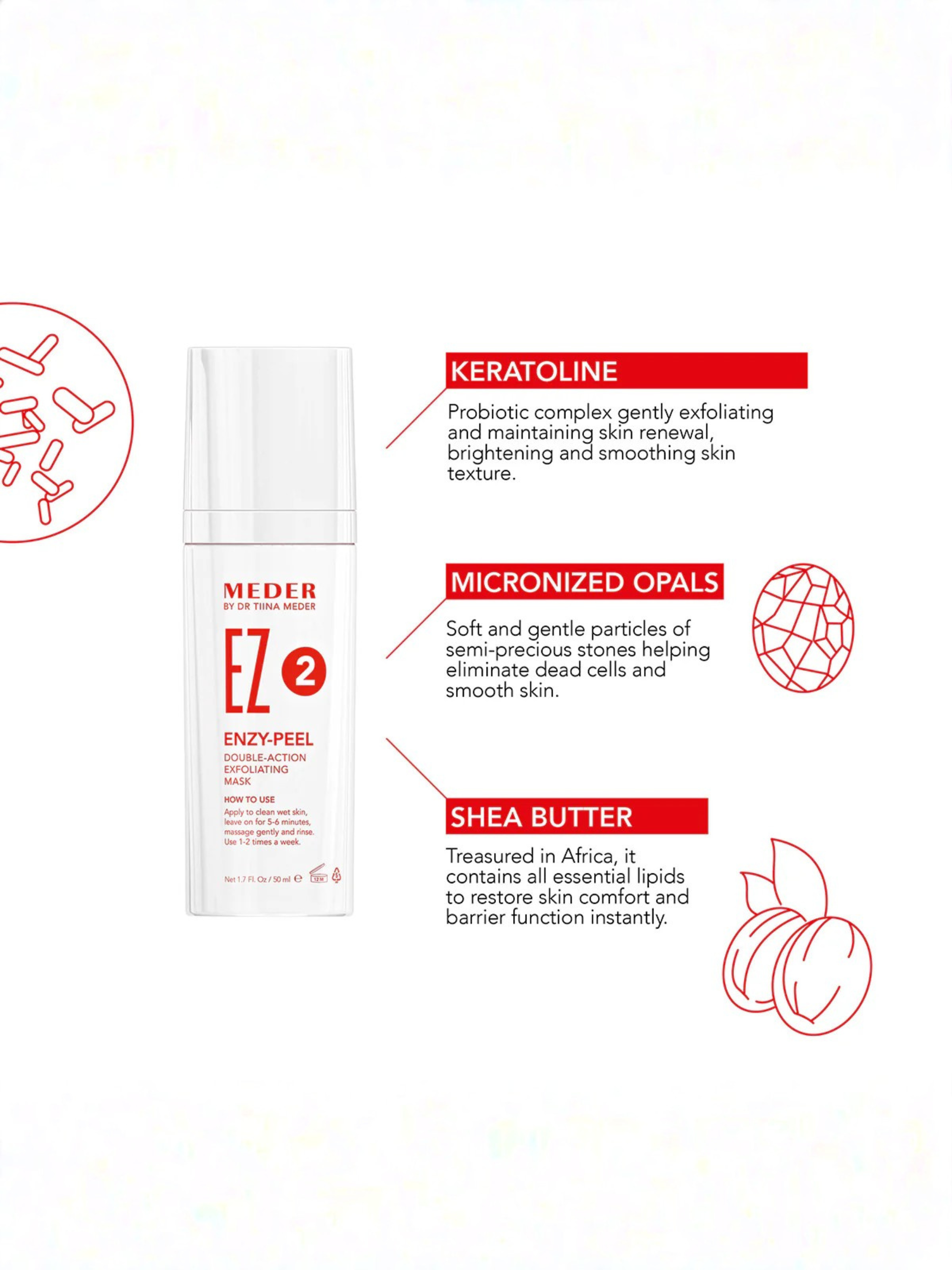Enzymatická peelingová maska Enzy-Peel MEDER 50 ml