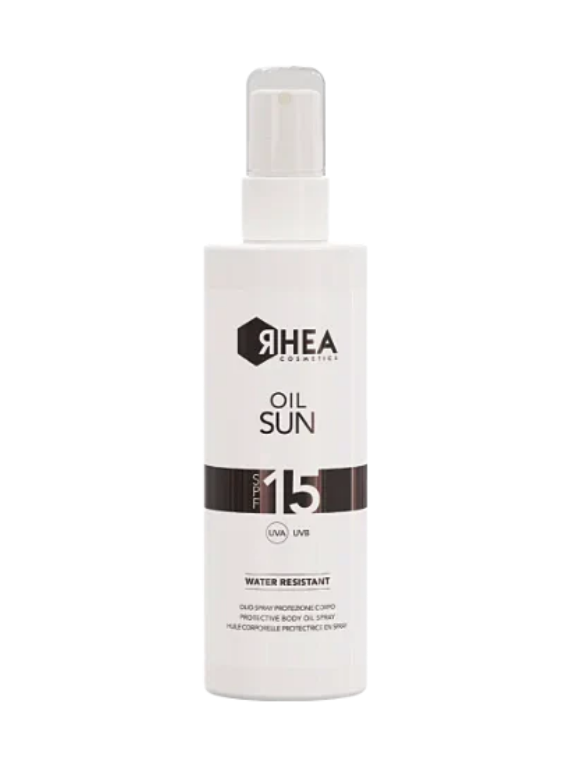 Ochranný tělový olej ve spreji SPF 15 OIL SUN RHEA 200 ml