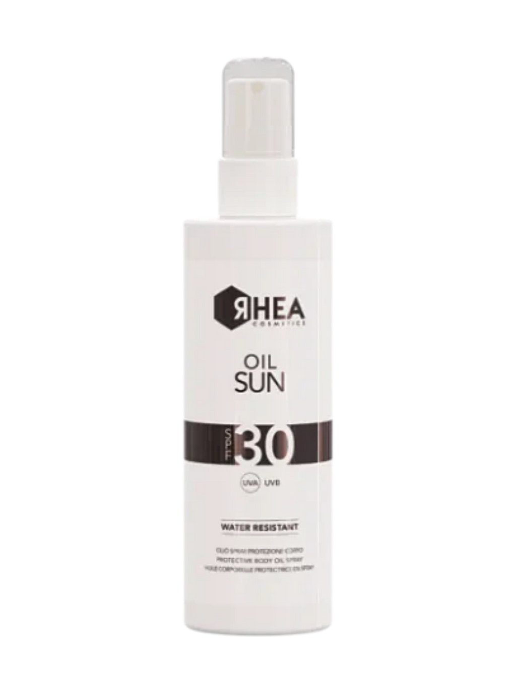Ochranný tělový olej ve spreji SPF 30 OIL SUN RHEA 200 ml