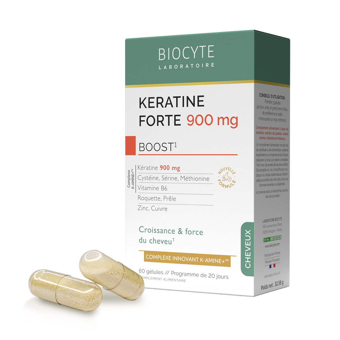 Keratin na růst a hustotu vlasů Keratine Forte 900mg Boost Pack K-Amine Biocyte