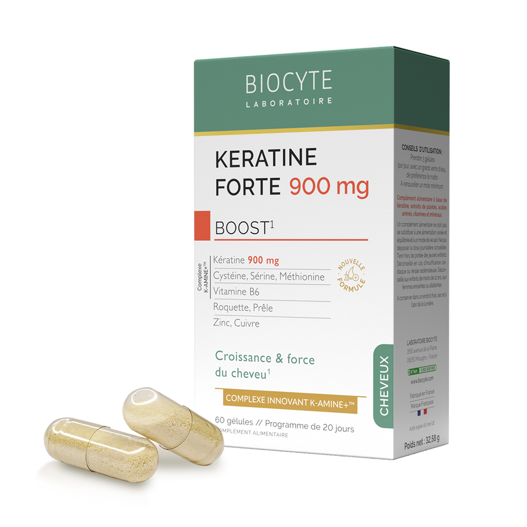 Keratin na růst a hustotu vlasů Keratine Forte 900mg Boost Pack K-Amine Biocyte