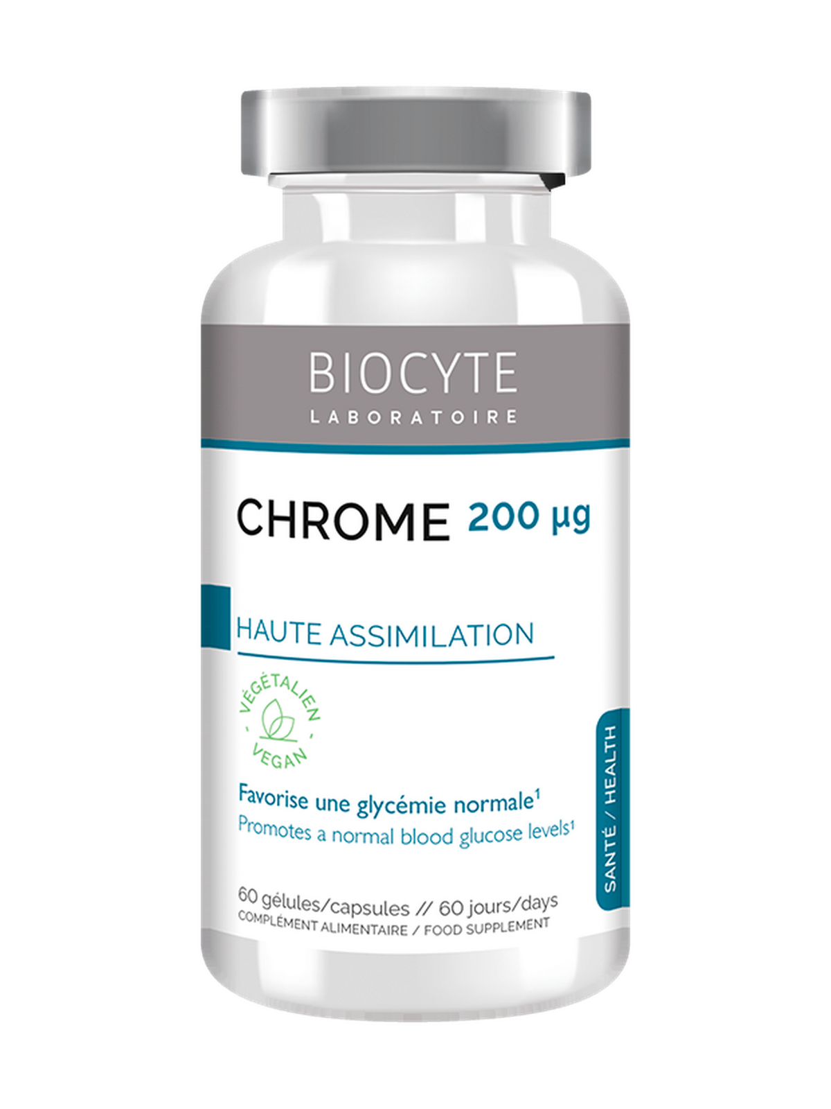 Chrom CHROME Biocyte 60 kapslí, produkt na průhledném pozadí