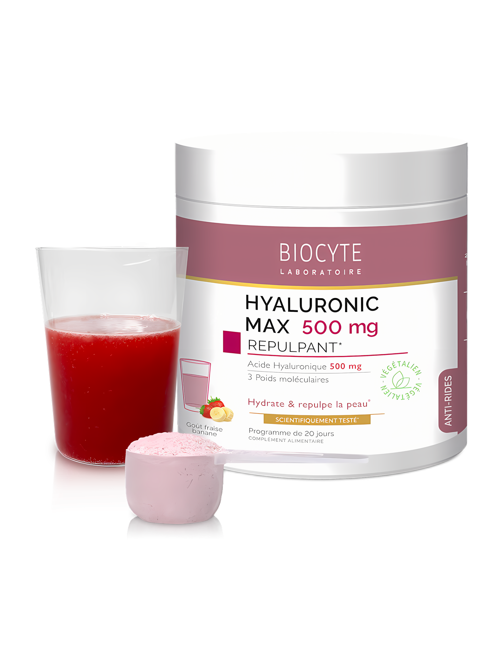 Kyselina hyaluronová na hydrataci pleti HYALURONIC MAX Biocyte 20 x 12 g
