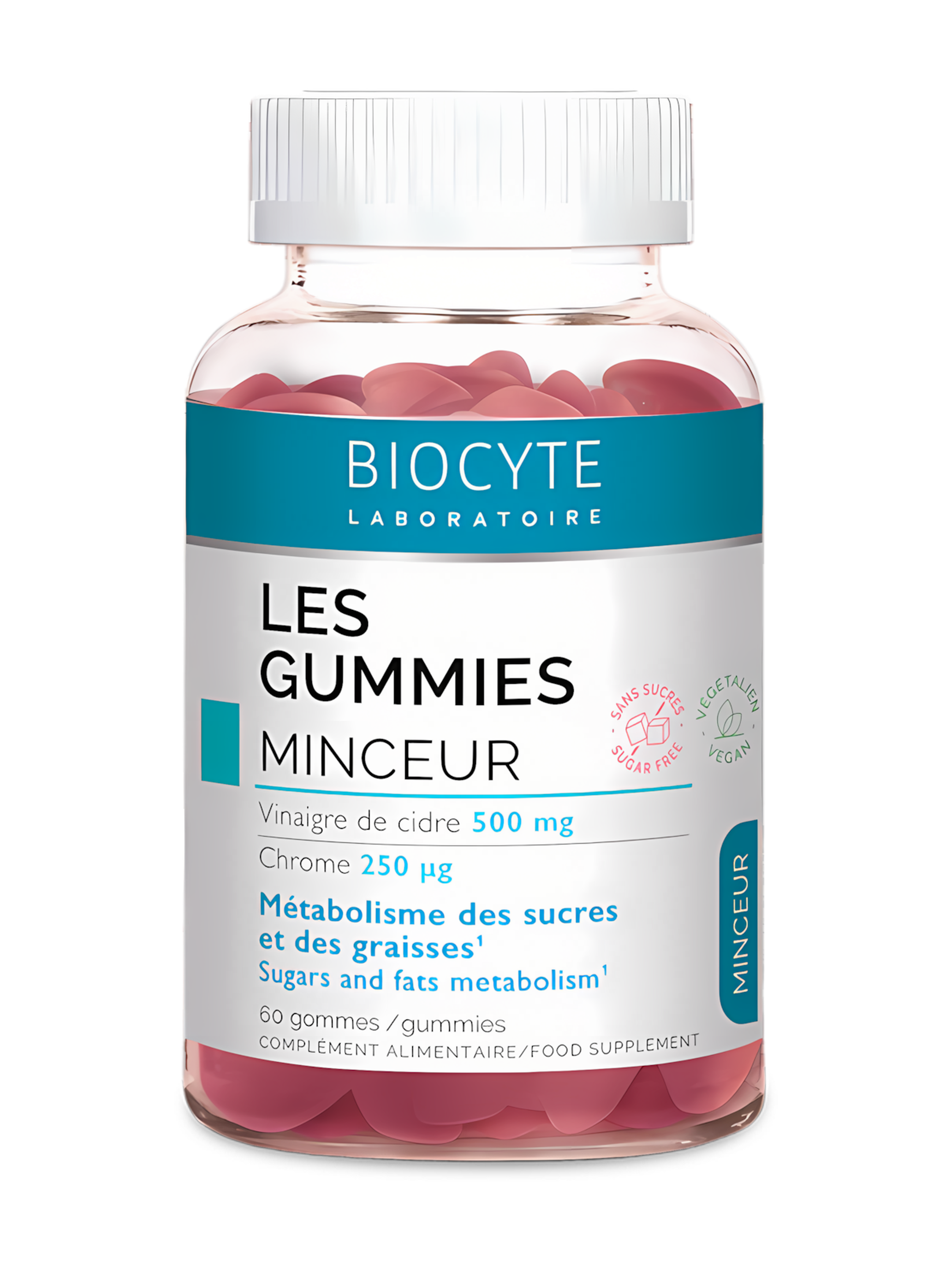 Žvýkací bonbony na metabolismus cukrů Les Gummies Biocyte 60 bonbonů Les Gummies Biocyte 60 bonbonů